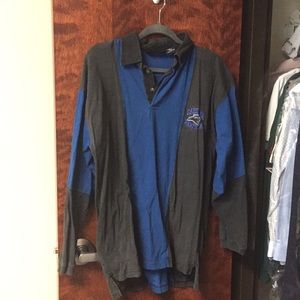 Long Sleeve Carolina Panthers Collared Shirt